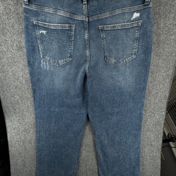 NWT Arizona Jeans Women Distressed Painted Vintage Straight Size 17 High Rise - Picture 14 of 16